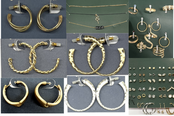 500  Dept Store  Earrings, Rings + Necklace - 10 styles   - Only .50 cents a card 