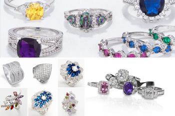 20 pcs  Women's Fancy CZ Rings- Sterling Silver & Gold Overlay - 100's  of Different Styles  20 pcs  Women's Fancy CZ Rings- Sterling Silver & Gold Overlay - 100's  of Different Styles