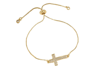 Cross Slider Bracelet made with Swarovski Elements 