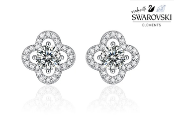Clover Earrings made with Swarovski Elements