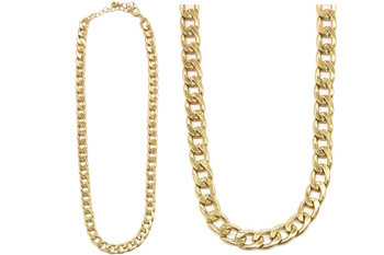 14KT Matt Gold Overlay CUBAN LINK CHAIN - 17 INCHES LONG-ADJUSTABLE TO 19 INCHES LONG 8 mm wide - Plated in USA- Closeout Limited Supply!!