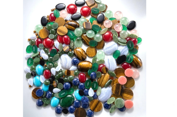 500 pcs Genuine Stone Cabochon & Flat Top New Old Stock Lot 