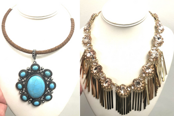 12 Boho Necklaces High End Boutique - Assorted