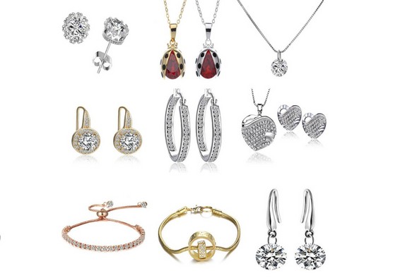  25 Swarovski Crystal Necklaces w Beautiful Gift Box- LOTS STYLES