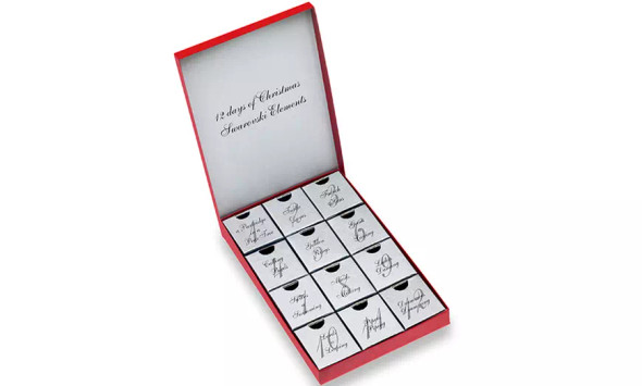 12 Days of Christmas Swarovski Elements Jewelry Boxed- 12 PIECES