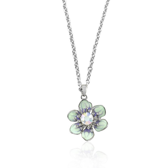 Eternal Bloom Flower Necklace Made w/Swarovski Elements