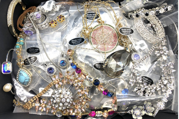 50 pc Swarovski Elements Jewelry All One Of A Kind- All New Styles Necklaces, Bracelets, Earrings & Rings!!