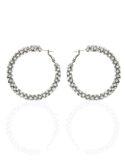 Cluster Hoop Earrings made with Swarovski elements Cluster Hoop Earrings made with Swarovski elements