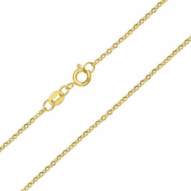 12 Pcs Fine Cable Chains 24 inches (1.5MM) 14 KT Gold Plated in USA -Will not Fade or Tarnish easily
