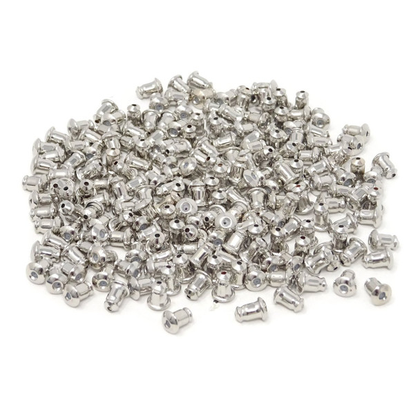 100 Pieces Bullet Earring Backs, Hypoallergenic. MADE IN USA.
