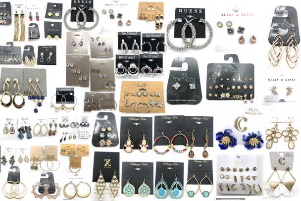 500 pair  Name Brands + Designer Earring Lot -Great Money Maker Lot for wholesalers - Free Shipping!! Below Wholesale Only $2.00 pair 