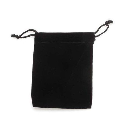 100 pieces  Black Velvet Drawstring Pouches  3' L x 2.5' W   Great quality 