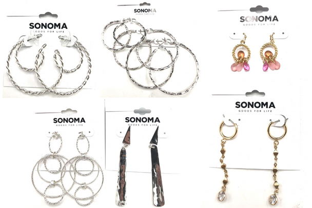 100 Pair Sonoma Earrings Over 100 different Styles