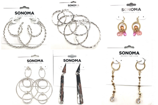 50 Pair Sonoma Earrings Over 100 different Styles