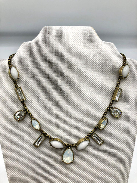 Silpada KR Necklace with Swarovski Crystals & Genuine Moonstone High Quality 