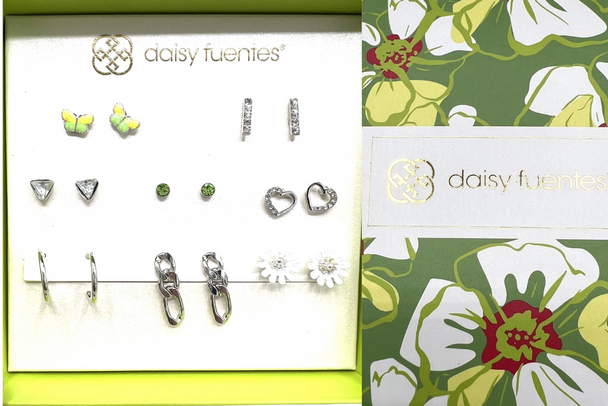  Daisy Fuentes Earring Set- Beautifully Boxed- 8 Pair per box 