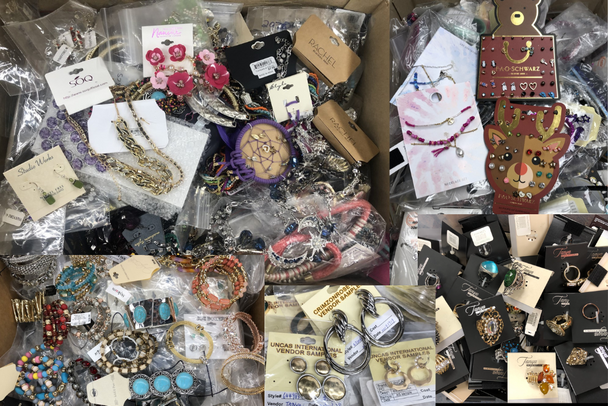 1,000 pcs  Jewelry Wholesale Liquidation Lots -Every case is different -No two boxes are the same!!-ONLY .89 Cents each