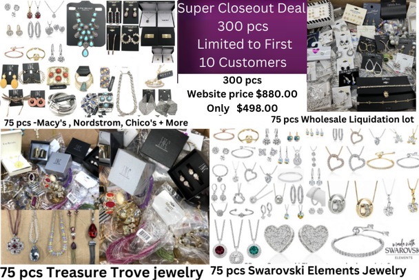 Super Closeout Deal- 300  pcs Between 4 lots - Limited to First 10 Customers    