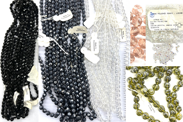  10 LBS Czech Glass Beads Assortment! Sizes  5mm, 6mm, 8mm &10 mm