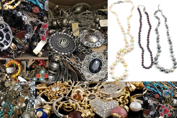 10 lbs JEWELRY LOT- .925 Sterling Silver  , Gold Plated , Silver Plated-  Some broken Some not 