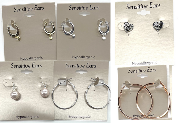  24 pair closeout Earrings -24  different Styles - Only .75 Cents A Pair