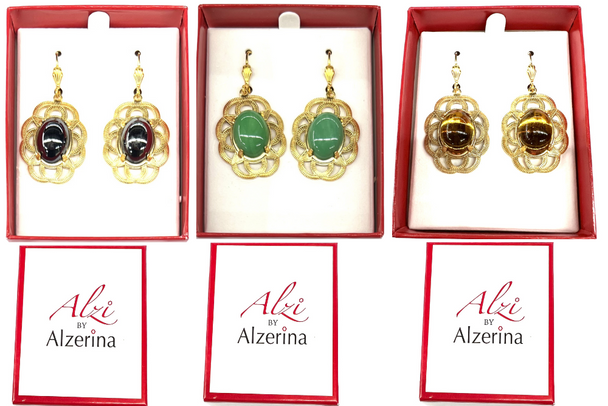 12 Magnolia Earrings  By Alzerina Jewelry - comes boxed -  Vintage -Gorgeous!!  12 Magnolia Earrings  By Alzerina Jewelry - comes boxed -  Vintage -Gorgeous!!