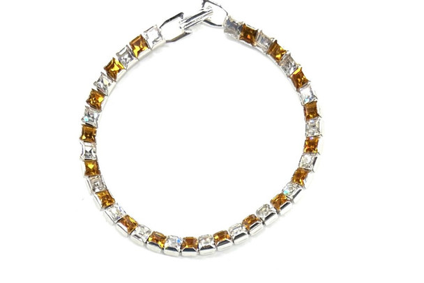  Tennis Bracelet made with Swarovski Elements- Silver Overlay