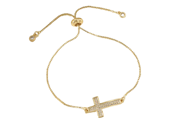 Cross Slider Bracelet made with Swarovski Elements 
