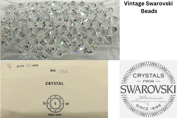 72 pcs Vintage Swarovski Crystal Beads 10 mm - Art 364