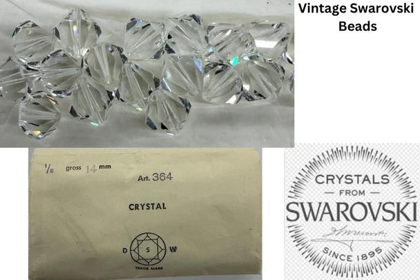 18 pcs Vintage Swarovski Crystal Beads 14 mm - Art 364