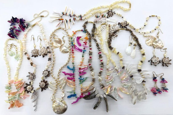 5 lbs. Vintage Repurposed Genuine Shell, Mother Pearl ,Artisan Necklaces & Earrings