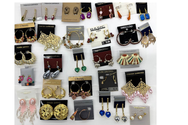 1500 Pair Vintage Earrings over 100 styles - Deadstock- Only .42 cents a pair 