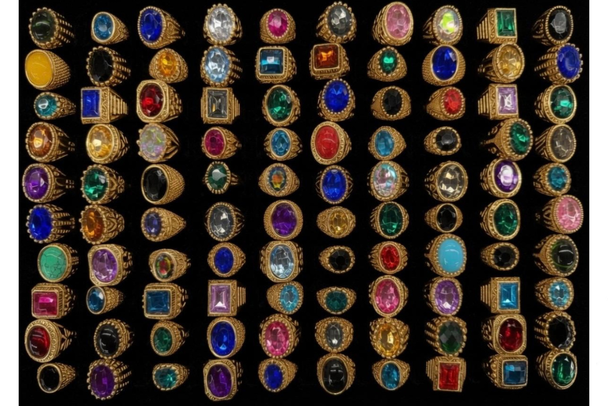 50 pcs  Unisex Rings- Gold Overlay