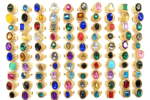 50 pcs  Unisex Rings- Gold Overlay