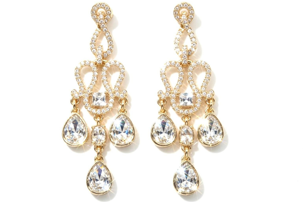 Crystal  Chandeliar Earrings Made w/Swarovski Elements