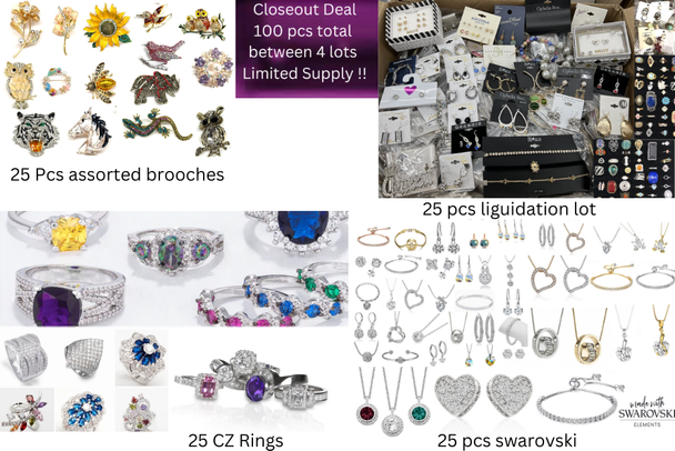 Closeout Deal- 100  pcs Between 4 lots - Limited Lots at this Price !!! 