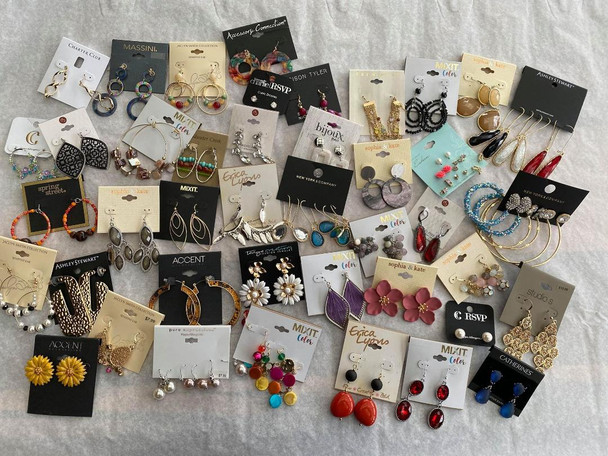 100 Pair All Designer Name Brand Earrings- Amazing lot !!-quality