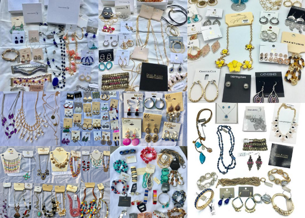50 Pieces  of 23 Name Brands + Designers Jewelry Lot -Each Piece Different