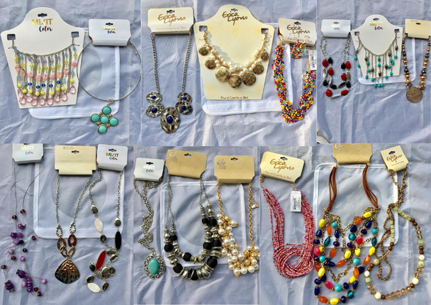 24 pieces Statement Necklaces Name Brands pre priced$20 to $34 ea