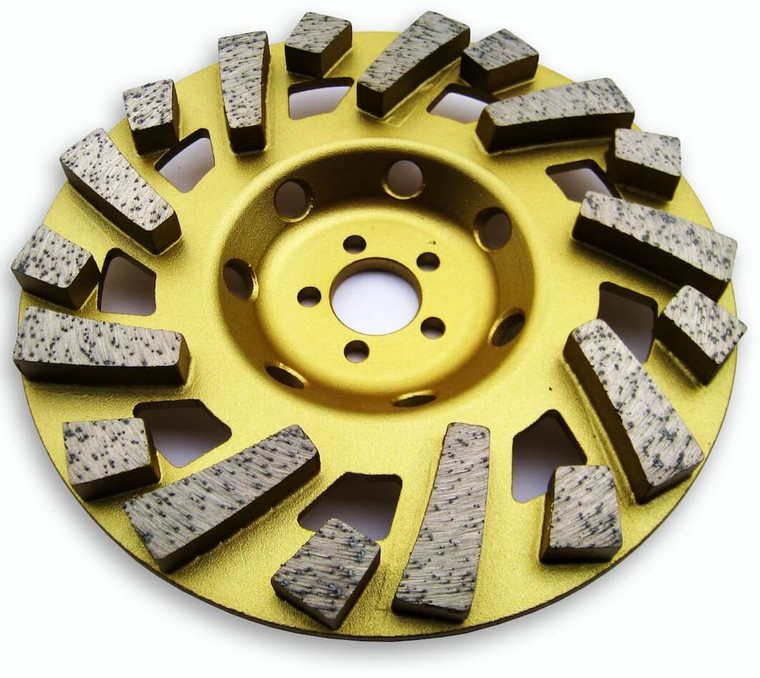 Worx+ Refine Cup wheel for angle grinding polished concrete applications and general concrete grinding. Soft bond.