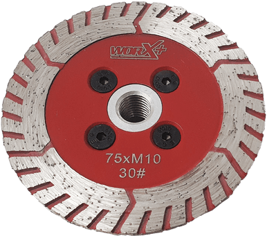 Worx+ Trix blade for concrete grinding, beveling, and more. An excellent multi-use tool for all concrete and masonry contractors.