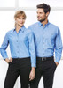 Biz Collection Mens Wrinkle Free Chambray Long Sleeve Shirt  SH112