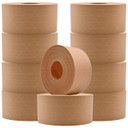 WOD Commercial Quality Fiberglass Reinforced Water Activated Gummed Kraft Paper Tape, 3 inches x 450 ft. - 27 lbs, WTH