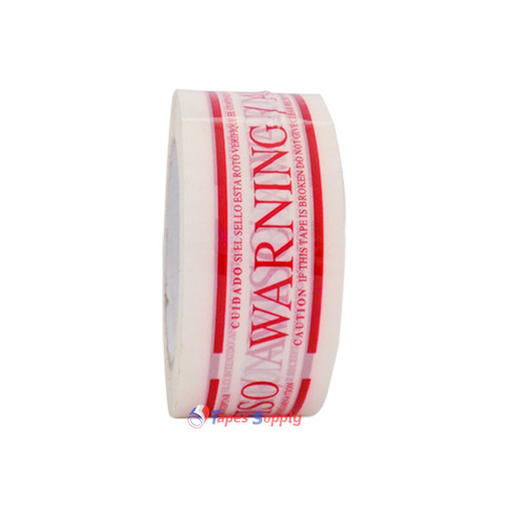 Carton Sealing Tape with "WARNING / AVISO" Imprinted Legend