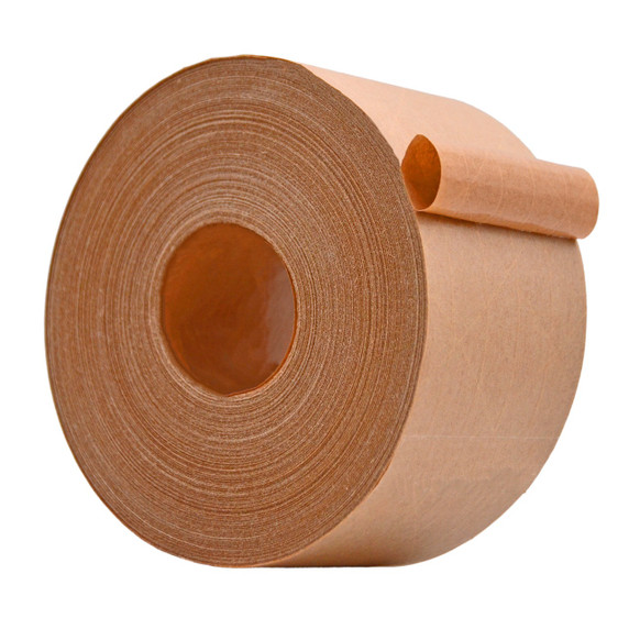 WOD Commercial Quality Fiberglass Reinforced Water Activated Gummed Kraft Paper Tape, WAT