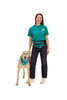 Mad Paws T-Shirt Unisex Teal Female Front Dog