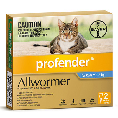 Profender Cat Blue 2.5-5kg 0.7ml (2 pack)