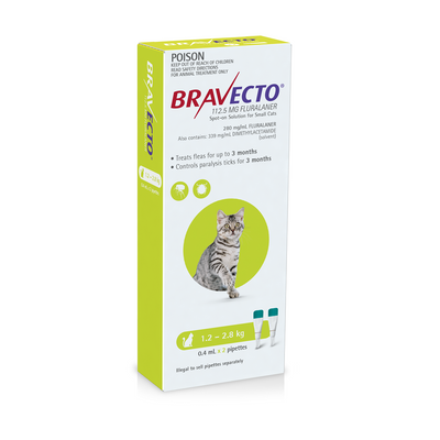 Bravecto Cat Spot-on Green 1.2-2.8kg