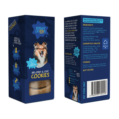 Doggylicious Hip, Joint & Coat Cookies (180g)
