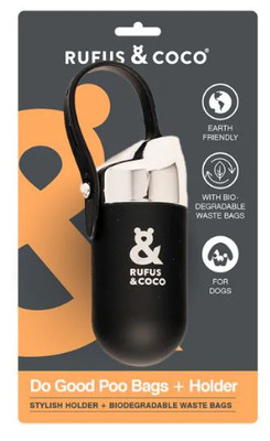 Rufus & Coco Do Good Poo Bags & Holder - Silver